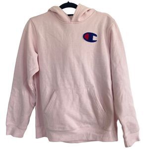 Champion Pink Big Logo Pullover Hoodie Sweatshirt XL NWT
